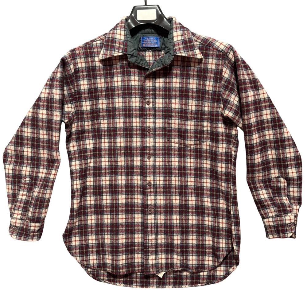Vintage Pendleton Flannel Women Large Country Traditionals Wool Plaid‎ 70s